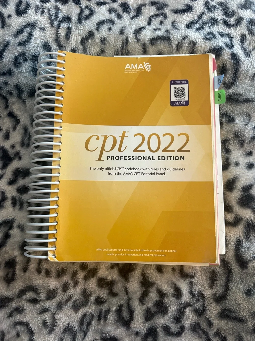 CPT 2022 Professional Edition - Yellow Spiral-Bound Codebook